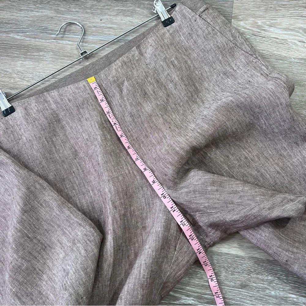 NEW J. Jill love linen beige pants w/ stretchy waist large TALL - Picture 3 of 8